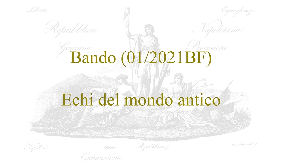 Bando (01/2021BF) - Echi del mondo antico