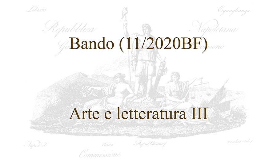 Bando (11/2020BF) - Arte e letteratura III