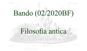 Bando (02/2020BF) - Filosofia antica
