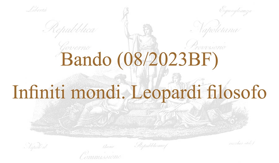 Bando (08/2023BF) – Infiniti mondi. Leopardi filosofo