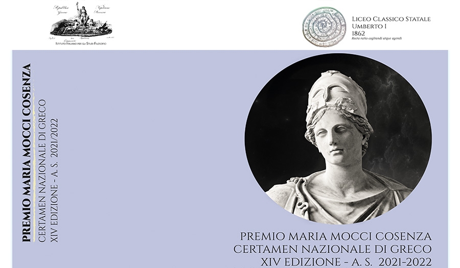 Cerimonia di Premiazione - PREMIO MARIA MOCCI COSENZA - CERTAMEN NAZIONALE DI GRECO - XIV EDIZIONE - A. S. 2021-2022