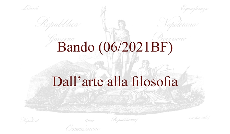 Bando (06/2021BF) - Dall’arte alla filosofia