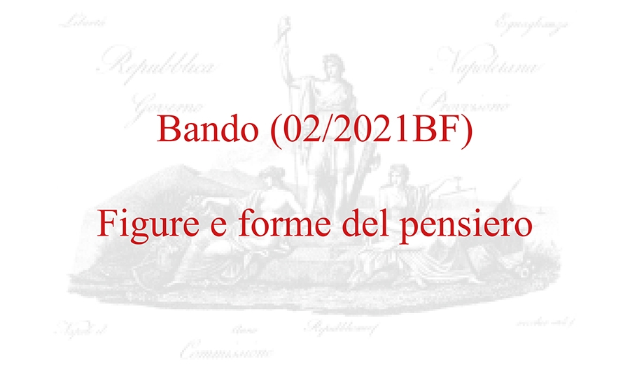 Bando (02/2021BF) - Figure e forme del pensiero