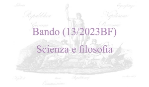 Bando (13/2023BF) – Scienza e filosofia
