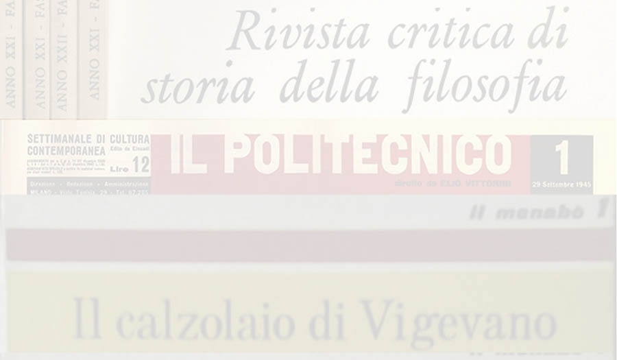 Filosofia, estetica e letteratura  in Italia attraverso le riviste (1945-1970)