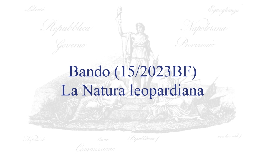 Bando (15/2023BF) – La Natura leopardiana