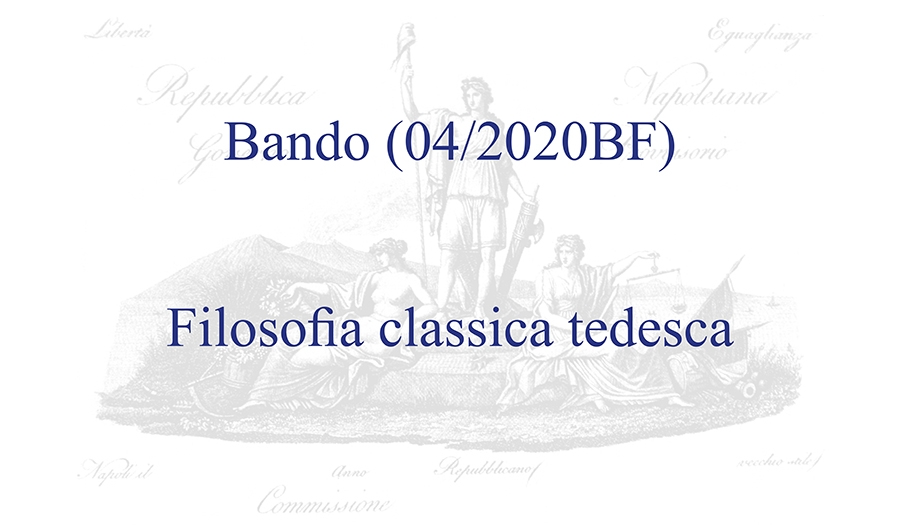 Bando (04/2020BF) - Filosofia classica tedesca