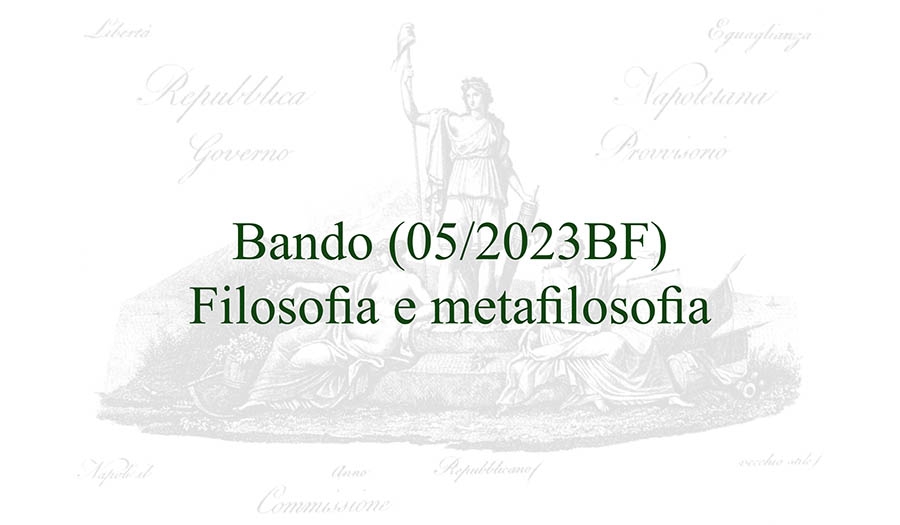 Bando (05/2023BF) – Filosofia e metafilosofia