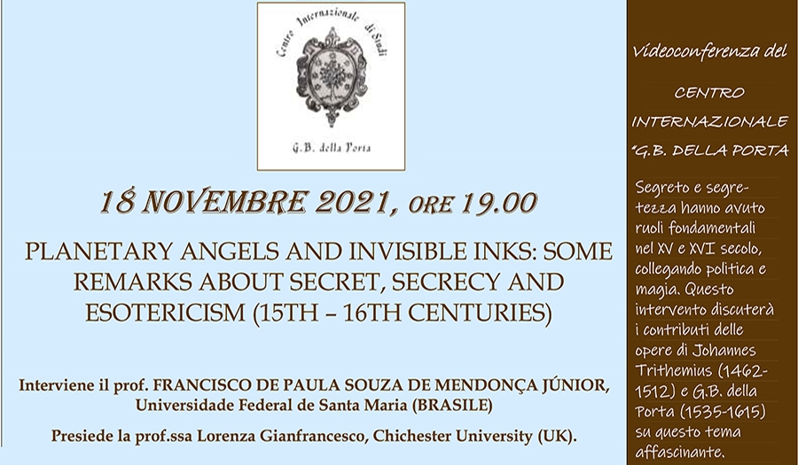 PLANETARY ANGELS AND INVISIBLE INKS: SOME REMARKS ABOUT SECRET, SECRECY AND ESOTERICISM (15TH – 16TH CENTURIES)
