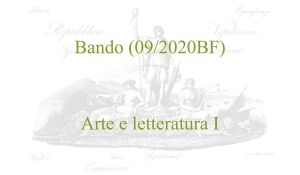 Bando (09/2020BF) - Arte e letteratura I